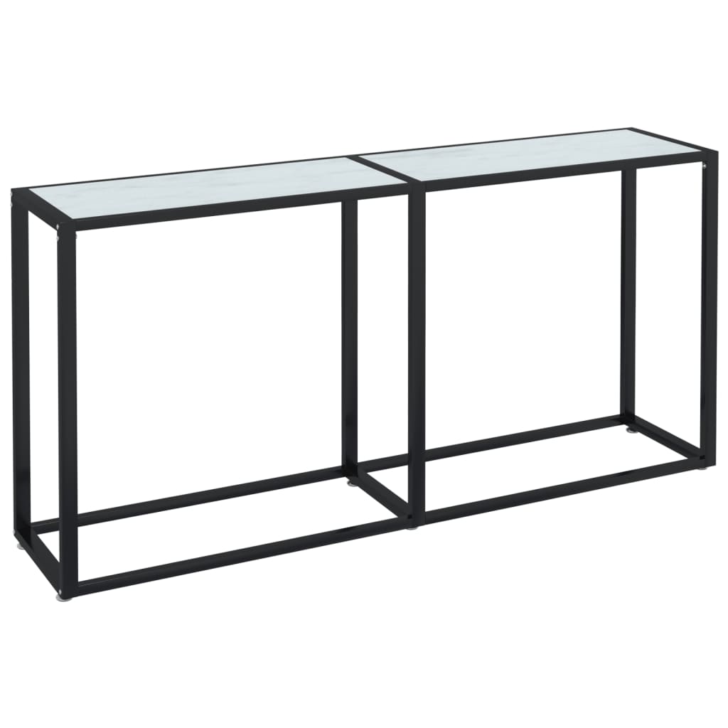 Wandtafel 60X35X75,5 Cm Gehard Glas Witmarmerkleurig 160 x 35 x 75.5 cm Wit marmer