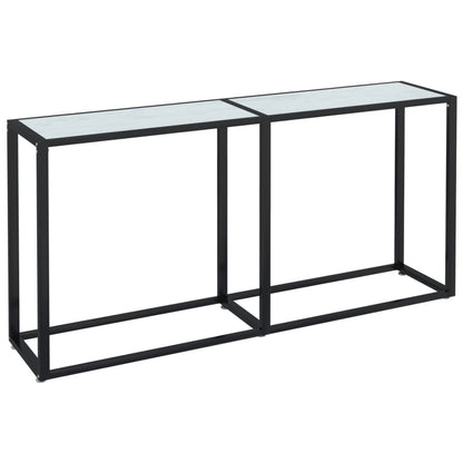 Wandtafel 60X35X75,5 Cm Gehard Glas Witmarmerkleurig 160 x 35 x 75.5 cm Wit marmer