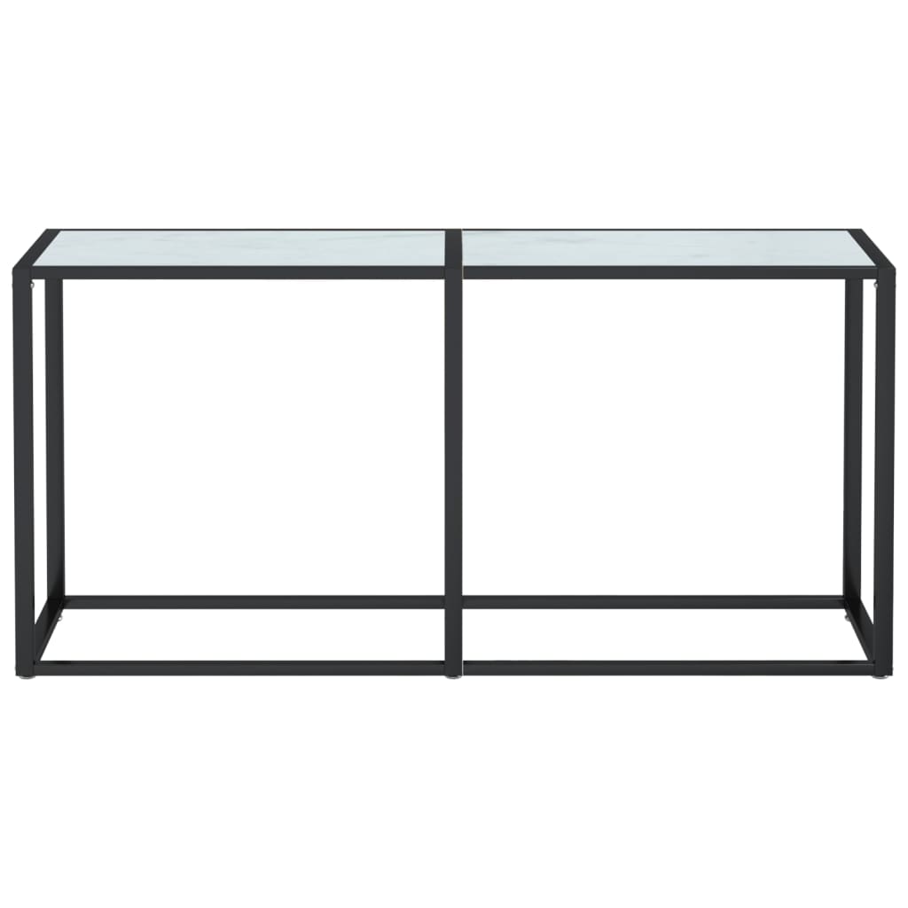 Wandtafel 60X35X75,5 Cm Gehard Glas Witmarmerkleurig 160 x 35 x 75.5 cm Wit marmer