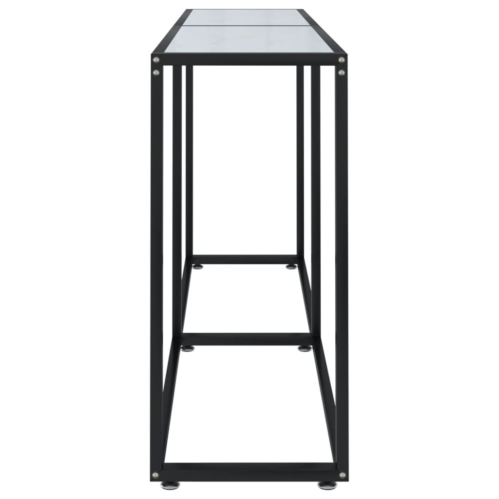 Wandtafel 60X35X75,5 Cm Gehard Glas Witmarmerkleurig 160 x 35 x 75.5 cm Wit marmer