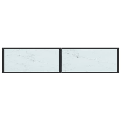 Wandtafel 60X35X75,5 Cm Gehard Glas Witmarmerkleurig 160 x 35 x 75.5 cm Wit marmer