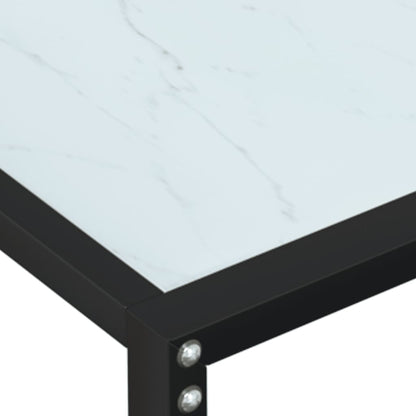 Wandtafel 60X35X75,5 Cm Gehard Glas Witmarmerkleurig 160 x 35 x 75.5 cm Wit marmer