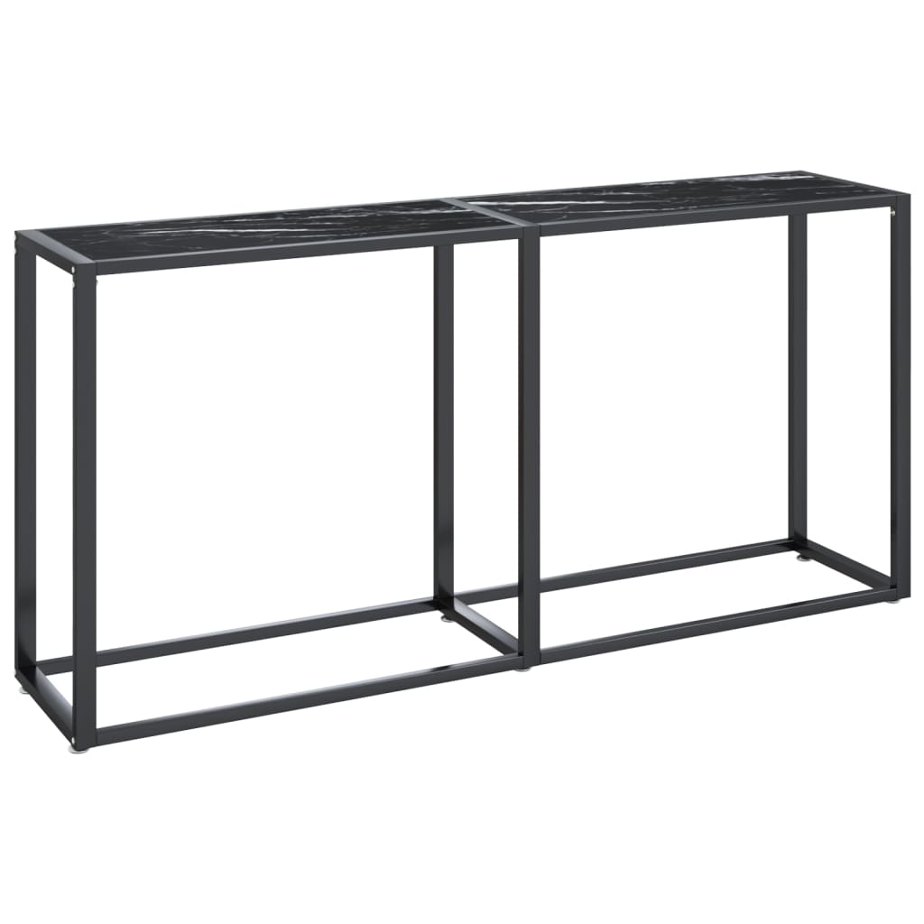 Wandtafel 60X35X75,5 Cm Gehard Glas Zwartmarmerkleurig 160 x 35 x 75.5 cm Zwart marmer