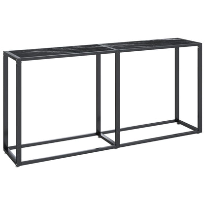 Wandtafel 60X35X75,5 Cm Gehard Glas Zwartmarmerkleurig 160 x 35 x 75.5 cm Zwart marmer
