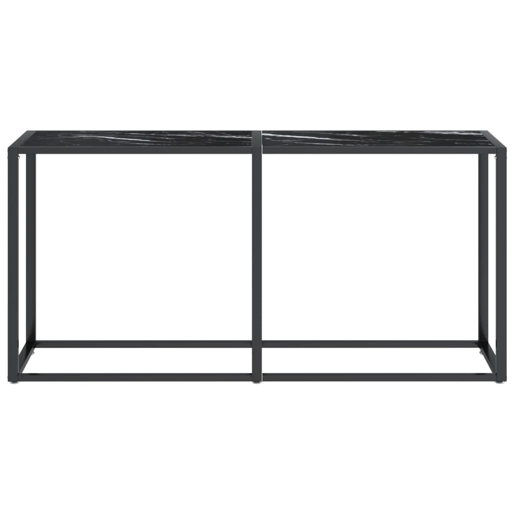 Wandtafel 60X35X75,5 Cm Gehard Glas Zwartmarmerkleurig 160 x 35 x 75.5 cm Zwart marmer