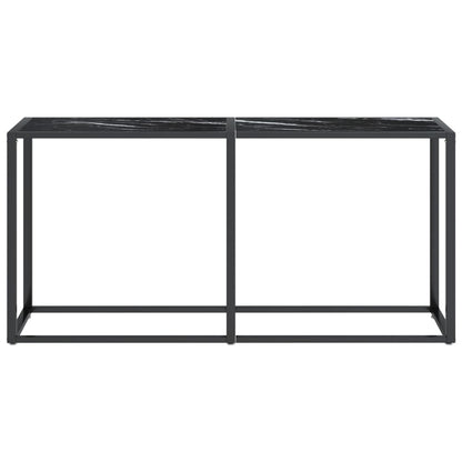 Wandtafel 60X35X75,5 Cm Gehard Glas Zwartmarmerkleurig 160 x 35 x 75.5 cm Zwart marmer