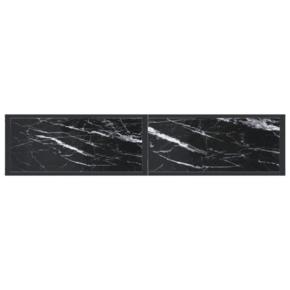 Wandtafel 60X35X75,5 Cm Gehard Glas Zwartmarmerkleurig 160 x 35 x 75.5 cm Zwart marmer
