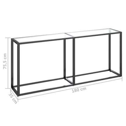 Wandtafel 80X35X75,5 Cm Gehard Glas Transparant 180 x 35 x 75.5 cm Doorzichtig