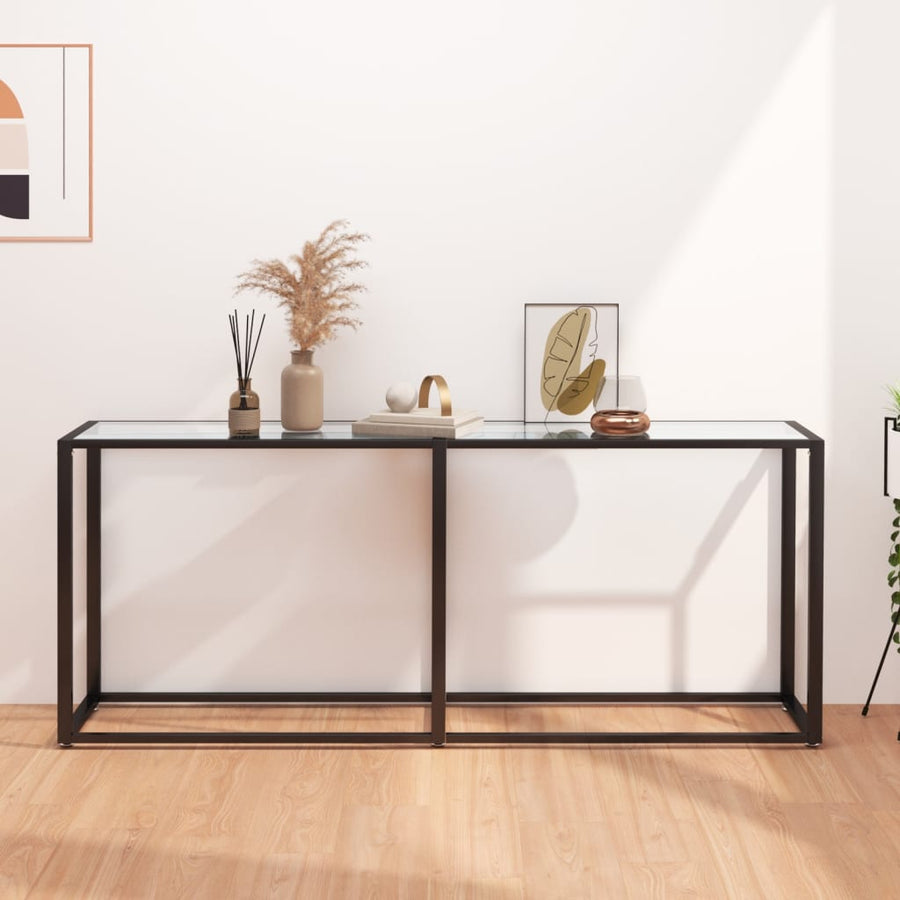Wandtafel 80X35X75,5 Cm Gehard Glas Transparant 180 x 35 x 75.5 cm Doorzichtig