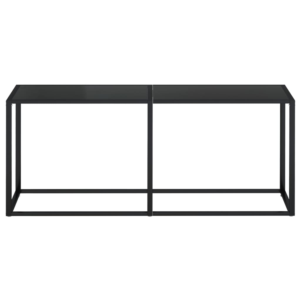 Wandtafel 80X35X75,5 Cm Gehard Glas 180 x 35 x 75.5 cm Zwart