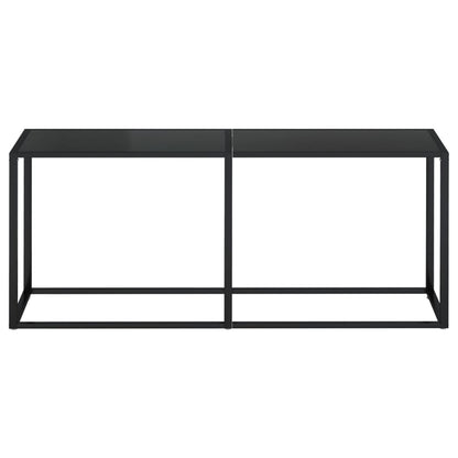 Wandtafel 80X35X75,5 Cm Gehard Glas 180 x 35 x 75.5 cm Zwart