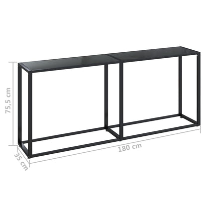 Wandtafel 80X35X75,5 Cm Gehard Glas 180 x 35 x 75.5 cm Zwart