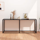Wandtafel 180x35x75.5 cm glas zwart