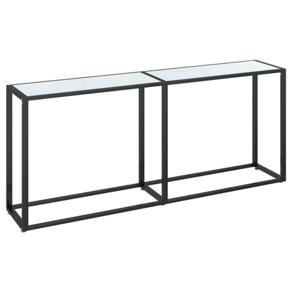 Wandtafel 80X35X75,5 Cm Gehard Glas Witmarmerkleurig 180 x 35 x 75.5 cm Wit marmer