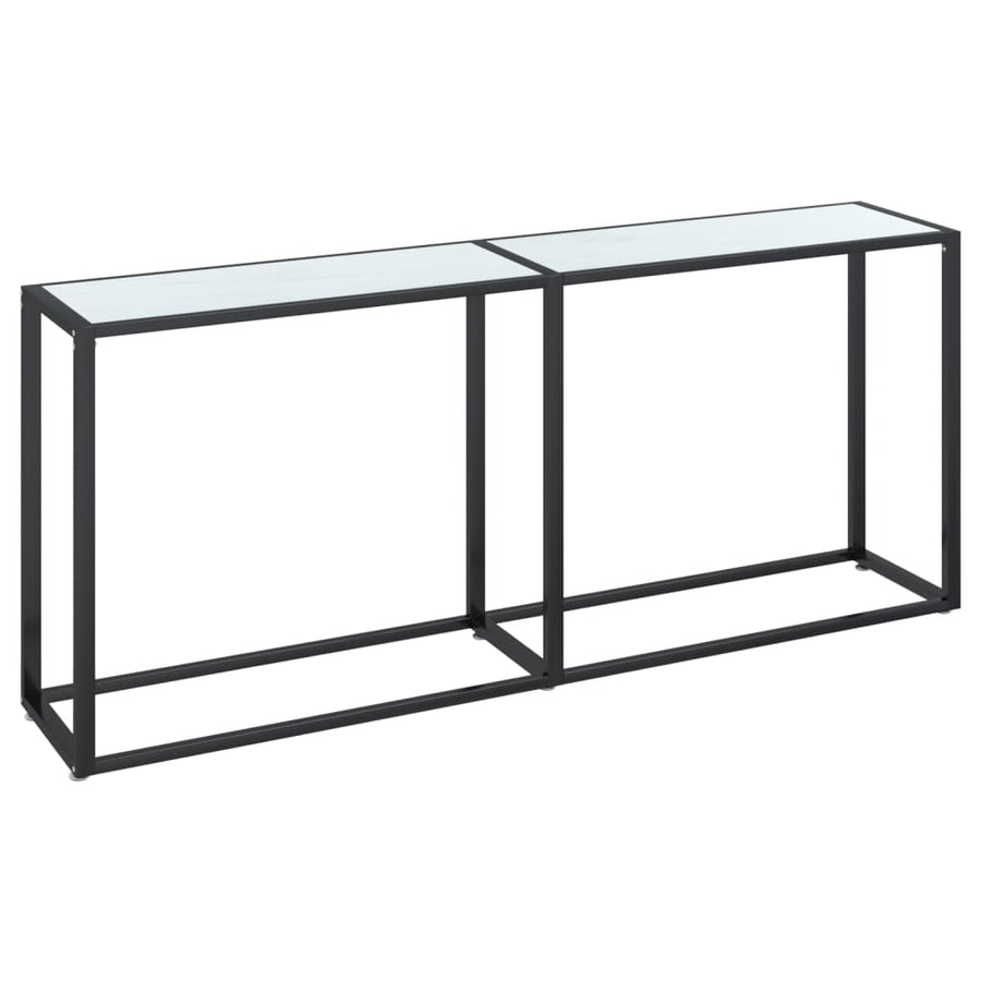 Wandtafel 80X35X75,5 Cm Gehard Glas Witmarmerkleurig 180 x 35 x 75.5 cm Wit marmer