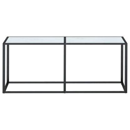 Wandtafel 80X35X75,5 Cm Gehard Glas Witmarmerkleurig 180 x 35 x 75.5 cm Wit marmer