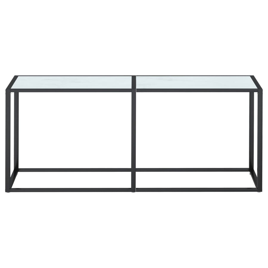 Wandtafel 80X35X75,5 Cm Gehard Glas Witmarmerkleurig 180 x 35 x 75.5 cm Wit marmer