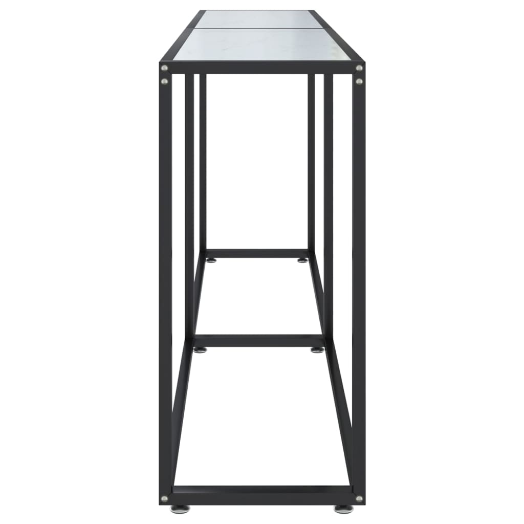 Wandtafel 80X35X75,5 Cm Gehard Glas Witmarmerkleurig 180 x 35 x 75.5 cm Wit marmer