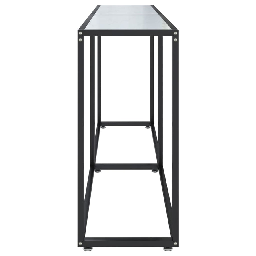 Wandtafel 80X35X75,5 Cm Gehard Glas Witmarmerkleurig 180 x 35 x 75.5 cm Wit marmer