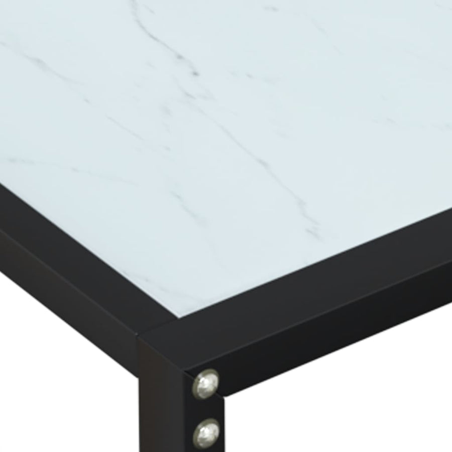 Wandtafel 80X35X75,5 Cm Gehard Glas Witmarmerkleurig 180 x 35 x 75.5 cm Wit marmer