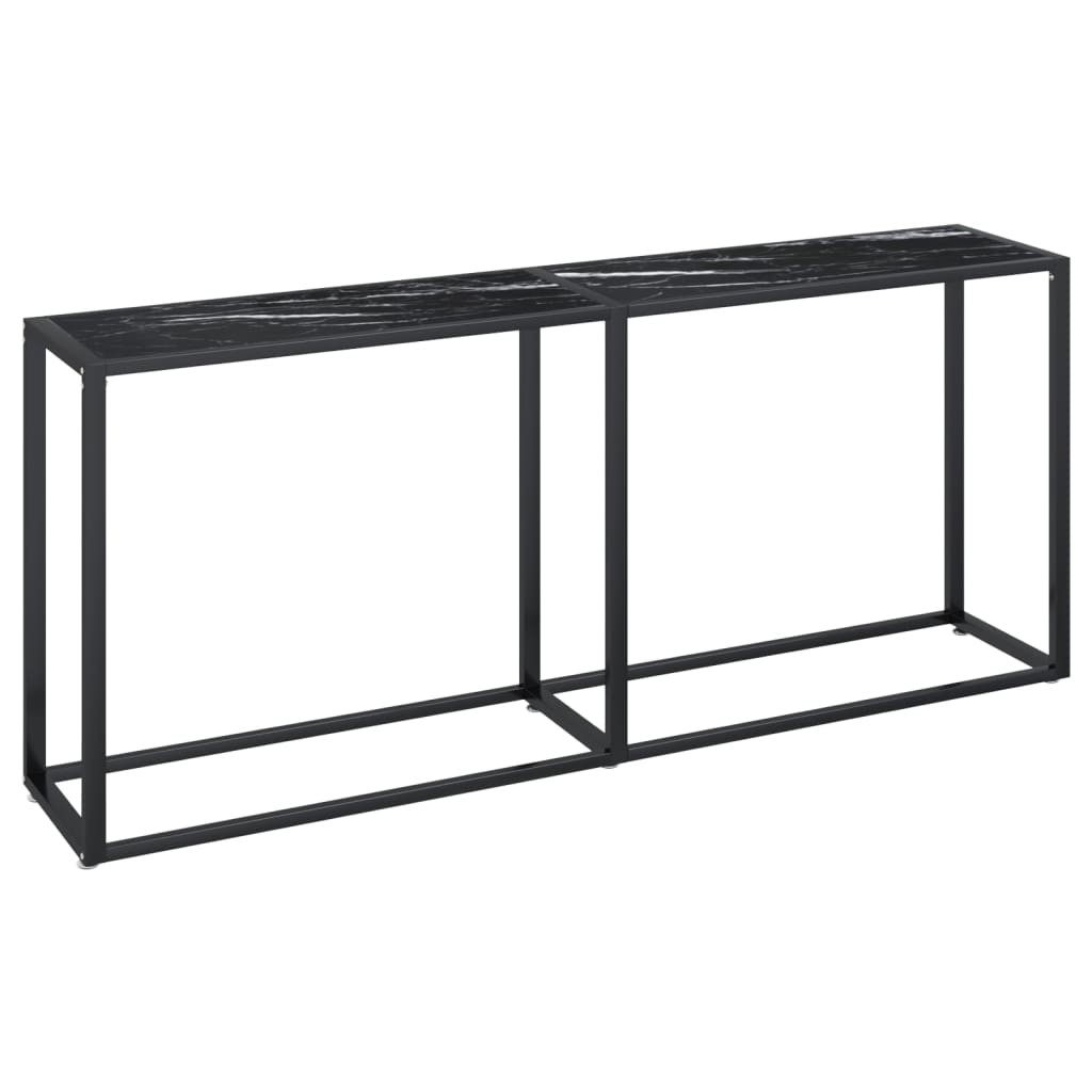 Wandtafel 80X35X75,5 Cm Gehard Glas Zwartmarmerkleurig 180 x 35 x 75.5 cm Zwart marmer
