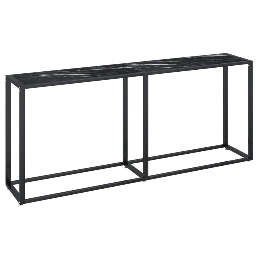 Wandtafel 80X35X75,5 Cm Gehard Glas Zwartmarmerkleurig 180 x 35 x 75.5 cm Zwart marmer