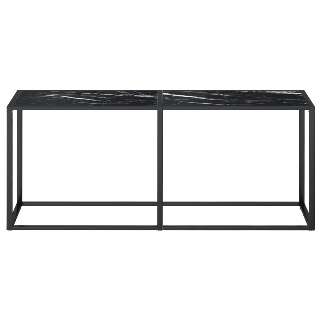 Wandtafel 80X35X75,5 Cm Gehard Glas Zwartmarmerkleurig 180 x 35 x 75.5 cm Zwart marmer