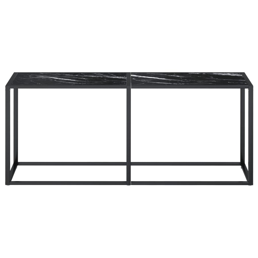 Wandtafel 80X35X75,5 Cm Gehard Glas Zwartmarmerkleurig 180 x 35 x 75.5 cm Zwart marmer