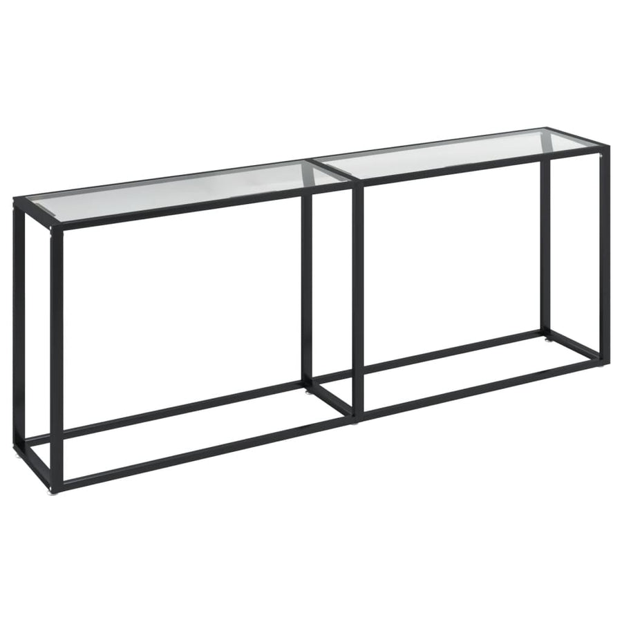 Wandtafel 200X35X75,5 Cm Gehard Glas Transparant 200 x 35 x 75.5 cm Doorzichtig