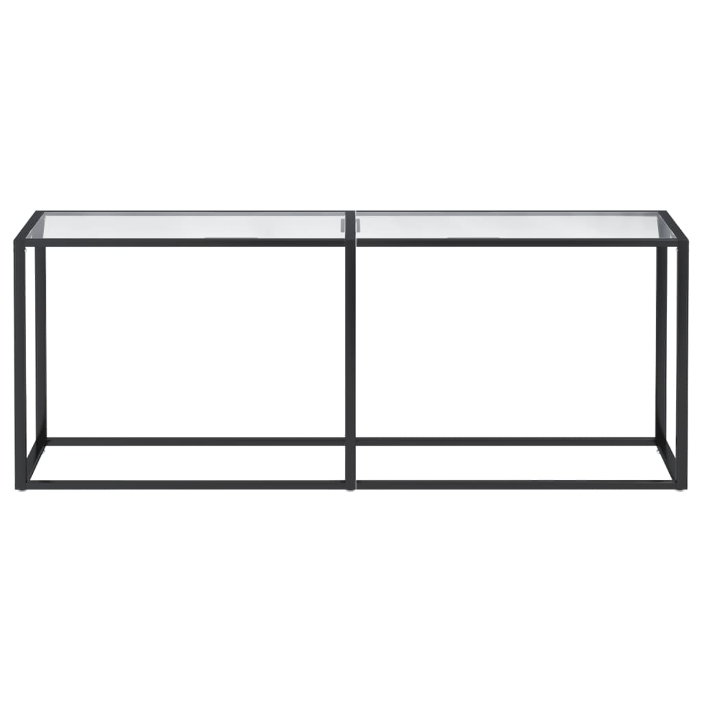Wandtafel 200X35X75,5 Cm Gehard Glas Transparant 200 x 35 x 75.5 cm Doorzichtig