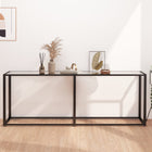 Wandtafel 200x35x75,5 cm glas staal