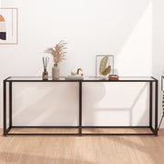 Wandtafel 200x35x75,5 cm glas staal