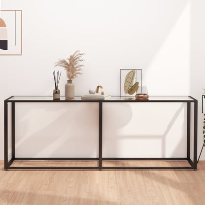 Wandtafel 200X35X75,5 Cm Gehard Glas Transparant 200 x 35 x 75.5 cm Doorzichtig