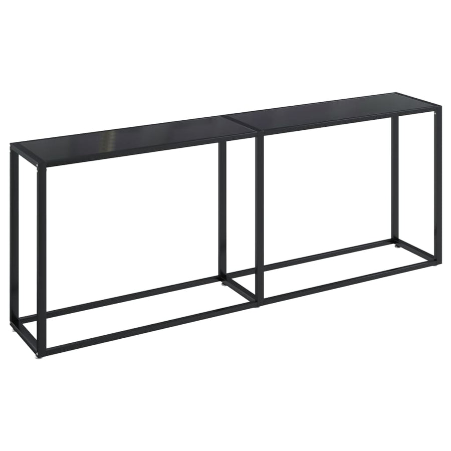 Wandtafel 200X35X75,5 Cm Gehard Glas 200 x 35 x 75.5 cm Zwart