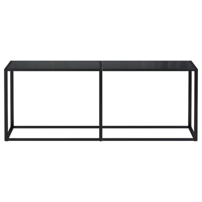 Wandtafel 200X35X75,5 Cm Gehard Glas 200 x 35 x 75.5 cm Zwart