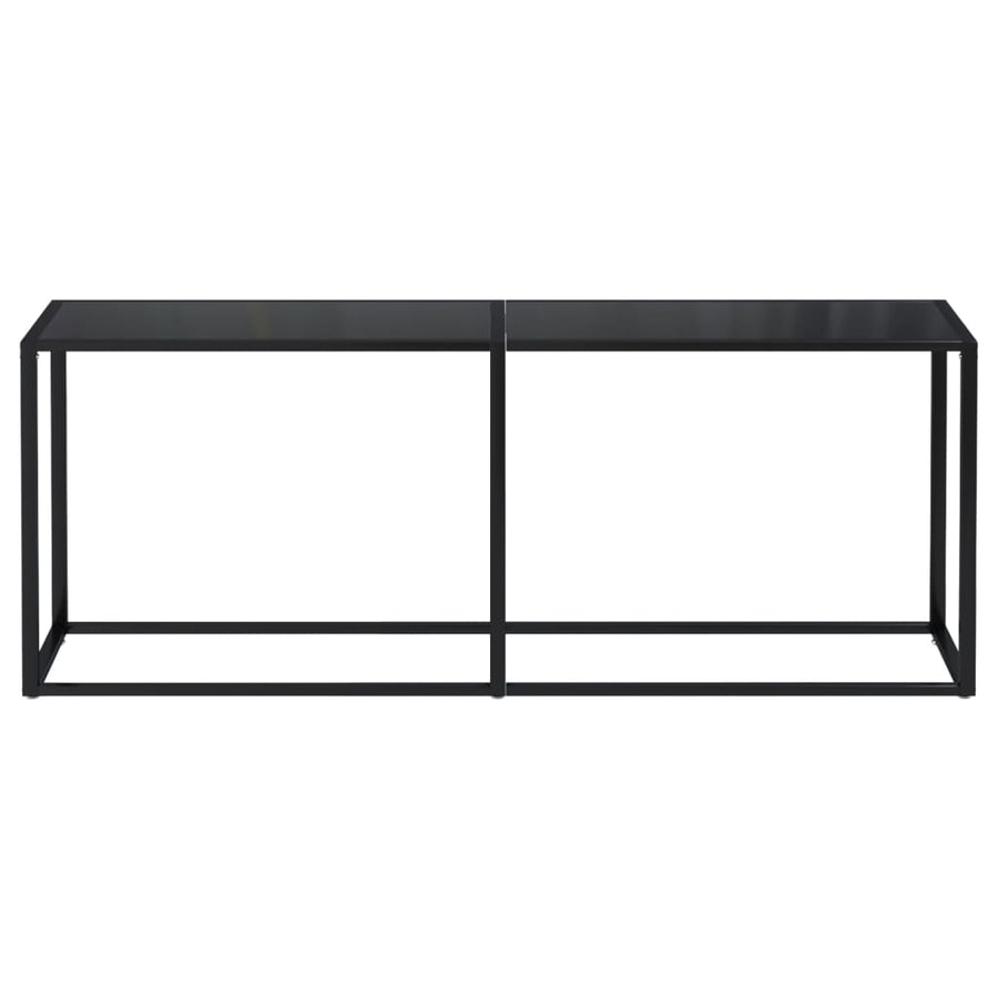 Wandtafel 200X35X75,5 Cm Gehard Glas 200 x 35 x 75.5 cm Zwart