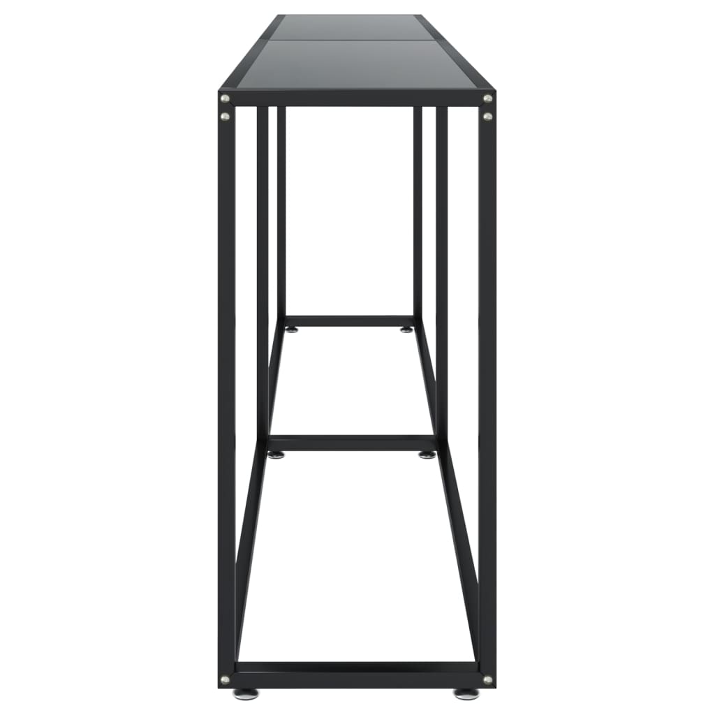 Wandtafel 200X35X75,5 Cm Gehard Glas 200 x 35 x 75.5 cm Zwart