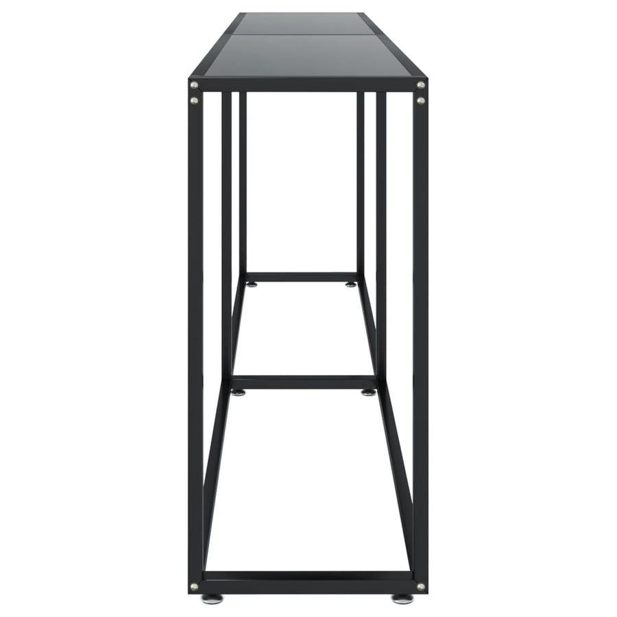 Wandtafel 200X35X75,5 Cm Gehard Glas 200 x 35 x 75.5 cm Zwart