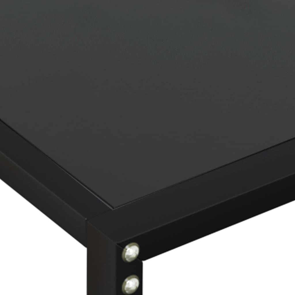 Wandtafel 200X35X75,5 Cm Gehard Glas 200 x 35 x 75.5 cm Zwart