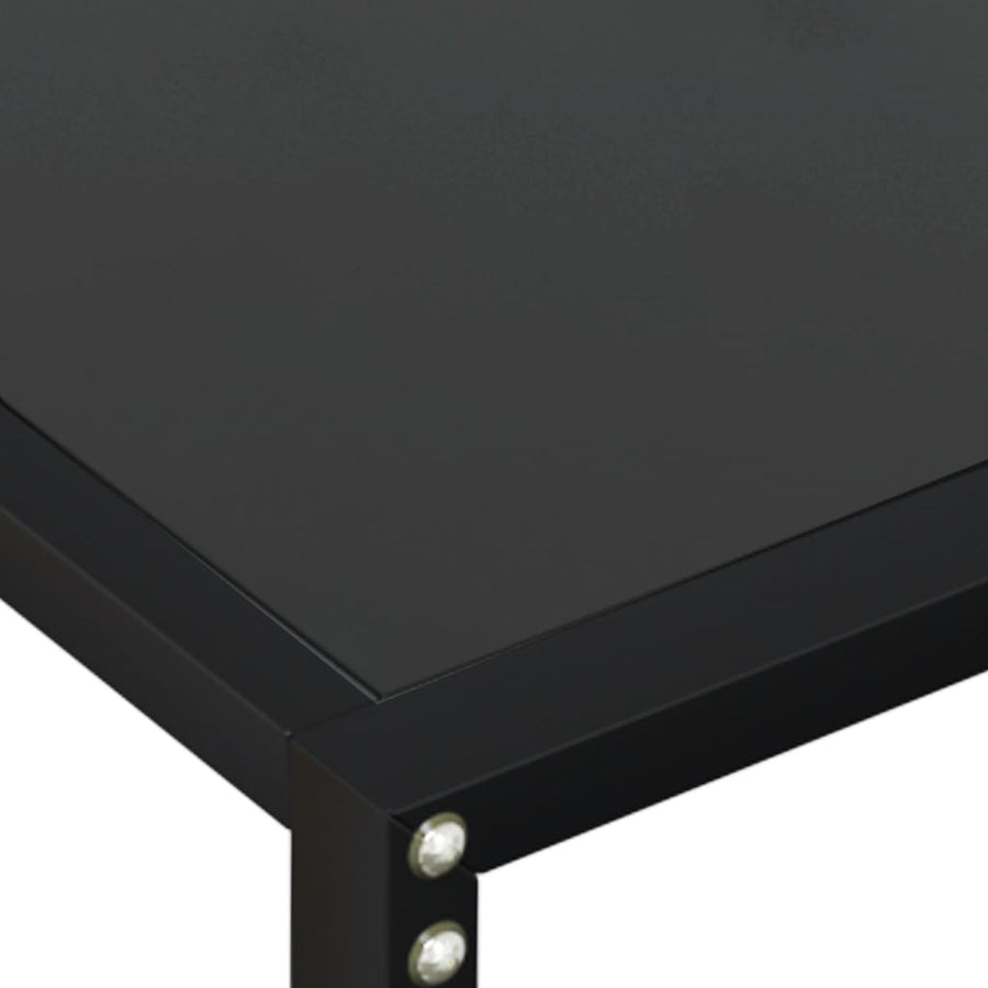 Wandtafel 200X35X75,5 Cm Gehard Glas 200 x 35 x 75.5 cm Zwart