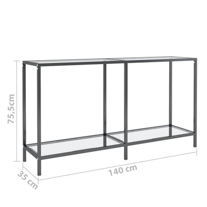 Wandtafel 40X35X75,5 Cm Gehard Glas Transparant 140 x 35 x 75.5 cm Doorzichtig