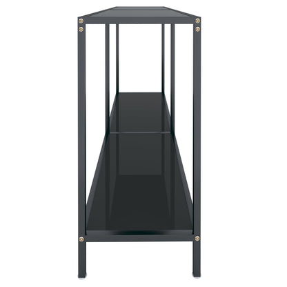 Wandtafel 40X35X75,5 Cm Gehard Glas 140 x 35 x 75.5 cm Zwart