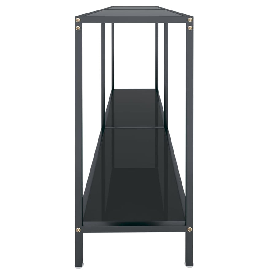 Wandtafel 40X35X75,5 Cm Gehard Glas 140 x 35 x 75.5 cm Zwart