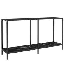 Wandtafel 40X35X75,5 Cm Gehard Glas Zwart 140 x 35 x 75.5 cm Zwart marmer