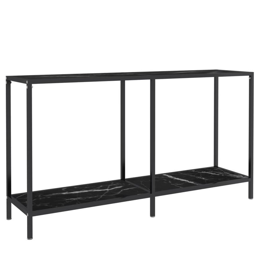 Wandtafel 40X35X75,5 Cm Gehard Glas Zwart 140 x 35 x 75.5 cm Zwart marmer