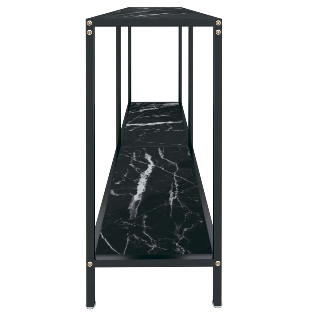 Wandtafel 40X35X75,5 Cm Gehard Glas Zwart 140 x 35 x 75.5 cm Zwart marmer