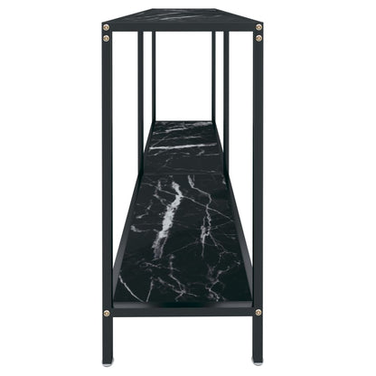 Wandtafel 40X35X75,5 Cm Gehard Glas Zwart 140 x 35 x 75.5 cm Zwart marmer
