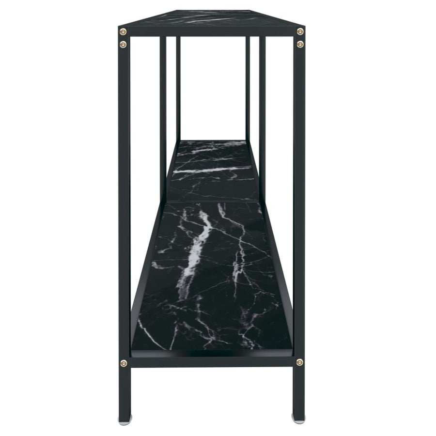 Wandtafel 40X35X75,5 Cm Gehard Glas Zwart 140 x 35 x 75.5 cm Zwart marmer