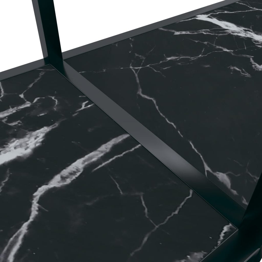 Wandtafel 40X35X75,5 Cm Gehard Glas Zwart 140 x 35 x 75.5 cm Zwart marmer