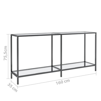 Wandtafel 60X35X75,5 Cm Gehard Glas Transparant 160 x 35 x 75.5 cm Doorzichtig
